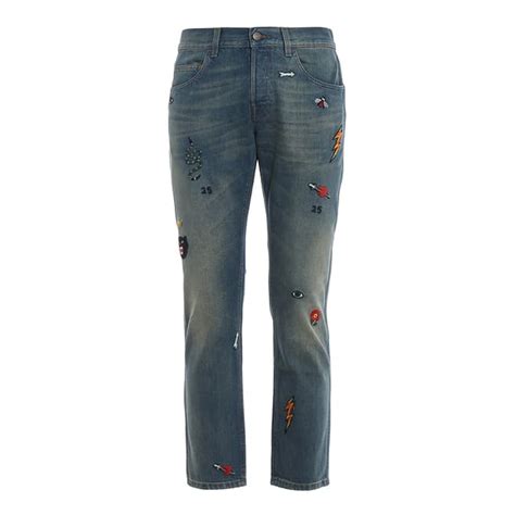 etichetta pantaloni gucci|Gucci tapered jeans.